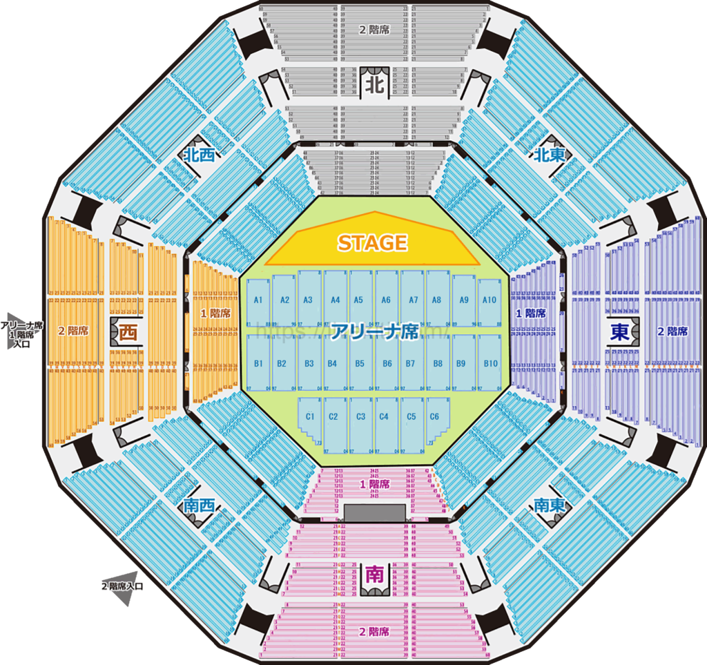 日本 武道館 座席 表
