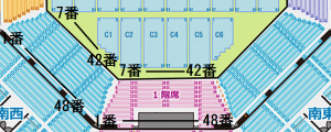日本武道館　1階席　席番号