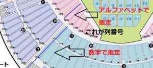 横浜スタジアム　列　指定方法