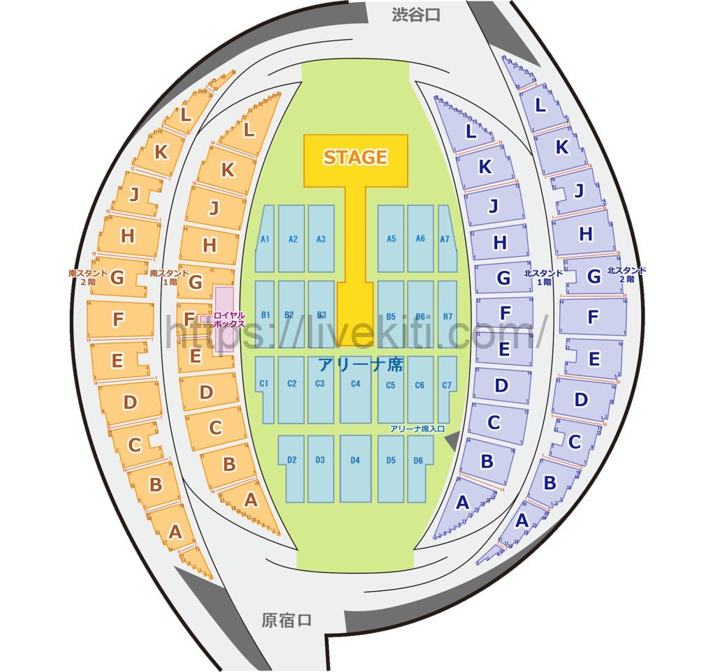 代々木第一体育館 アリーナ席 座席表と見え方