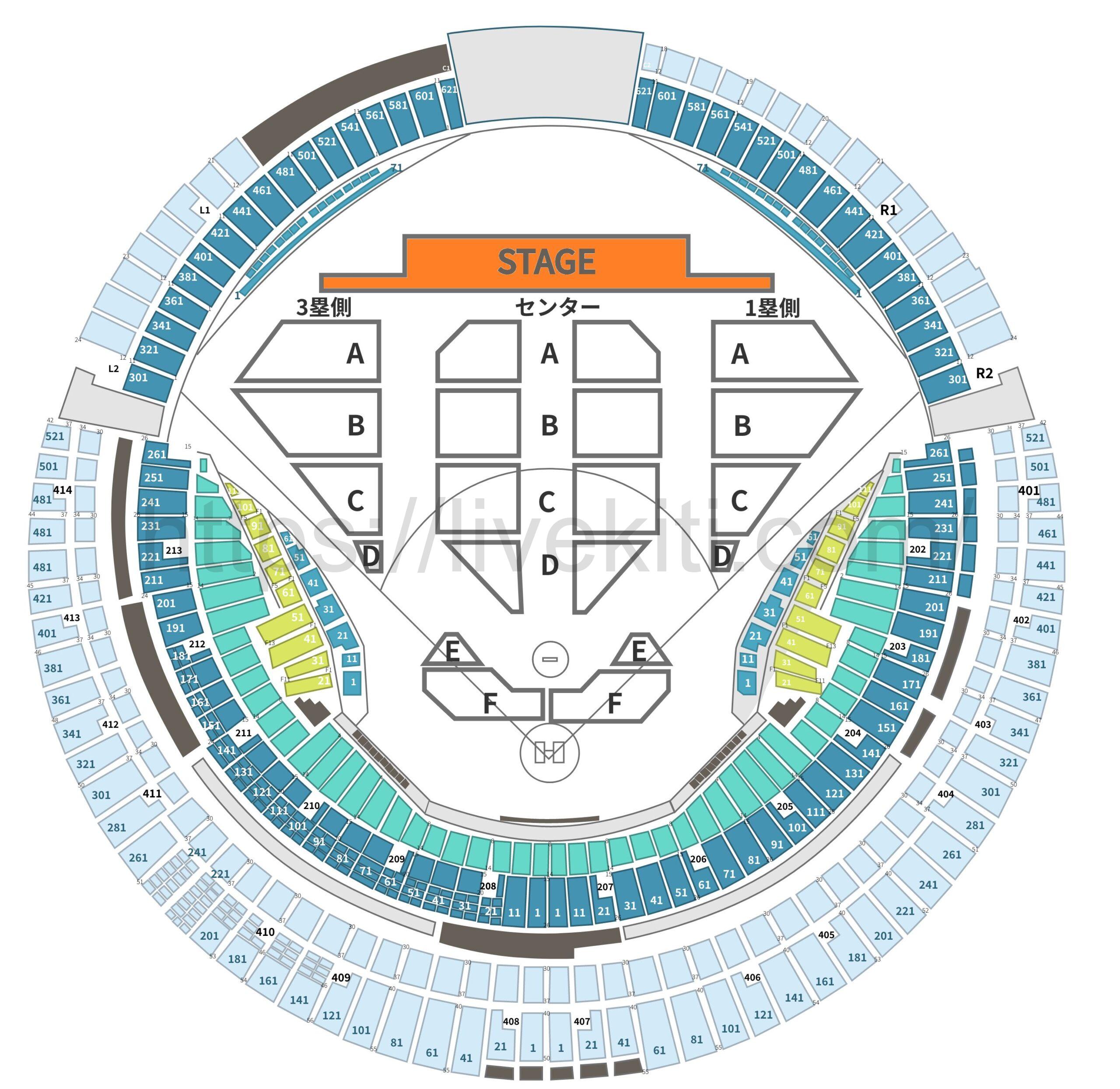 zozoマリンスタジアム 座席表